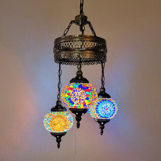 3 Globe Mosaic Hanging Lamp - 2